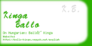 kinga ballo business card